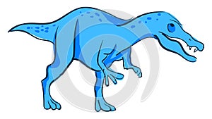 Blue baryonyx, illustration, vector