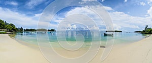 Blue Bay, public beach at Mauritius island, Africa