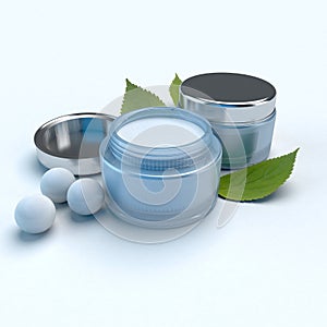 Blue beauty products