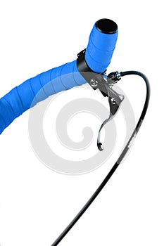 Blue bicycle handlebar