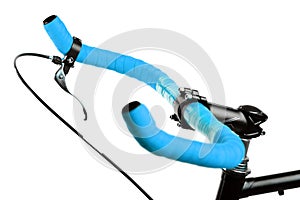 Blue bicycle handlebar