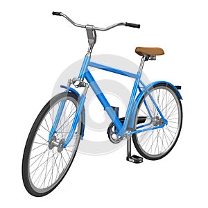 Blue Bicycle Isolated