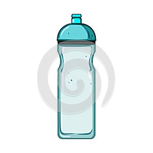 blue bike bottle cartoon vector illustration