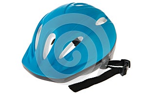 Blue bike helmet photo