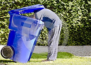 Blue Bin Man