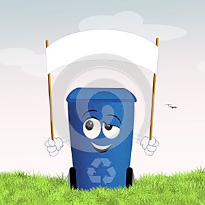 Blue bin for recycle