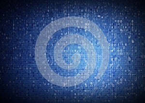 Blue binary background