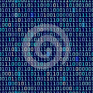 Blue Binary Background