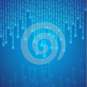 Blue binary background