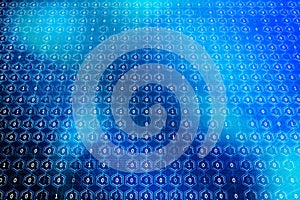 Blue binary code background