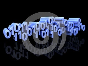 Blue Binary numbers jumble