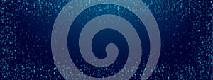 Blue binary rain background with glowing 0 and 1 digits