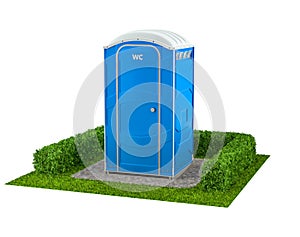 Blue bio-toilet