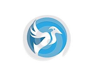 Blue bird icon logo vector