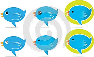 Blue Bird talk icon