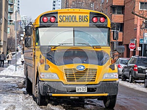 Blue Bird Vision school bus in service in Toronto, Canada