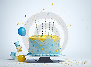 Blue Birthday cake