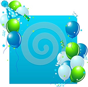 Blue Birthday card