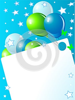 Blue Birthday card