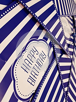 Blue birthday decorations