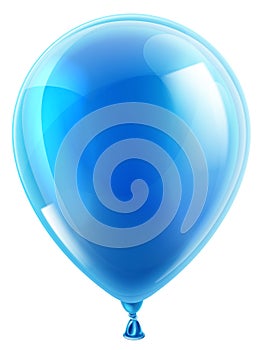 Blue birthday or party balloon