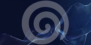 Blue and black background with a glowing blue wave of dots. AIG51A