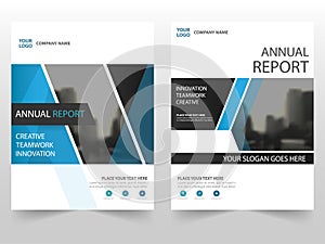 Blue black business Brochure Leaflet Flyer annual report template design, book cover layout design, abstract business presentation