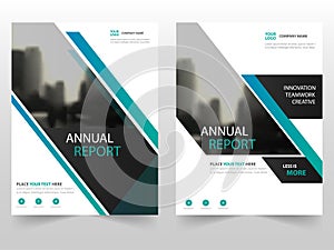 Blue black business Brochure Leaflet Flyer annual report template design, book cover layout design, abstract business presentation