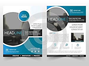 Blue black circle business Brochure Leaflet Flyer annual report template design, book cover layout design