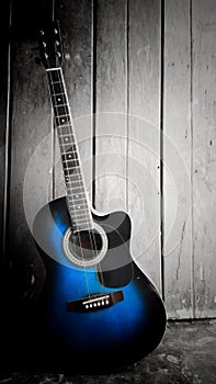 Blue Or Black Color. Spanish Acoustic Guitar Wallpaper in HD Quality