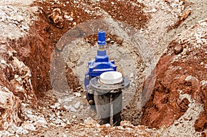 Fire Hydrant Installed In A Hole