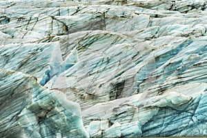 Blue Black Ice Svinafellsjokull Glacier Lagoon Iceland