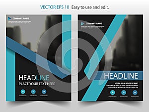 Blue black label Vector Brochure annual report Leaflet Flyer template design, book cover layout design,