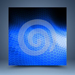 Blue and black geometric abstract background