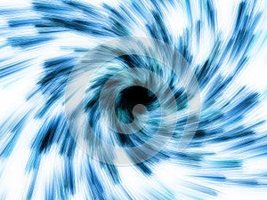 Blue & black particles in vortex arrange