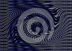 BLUE AND BLACK PATTERN IN A TWIRL