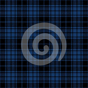 Blue And Black Tartan Plaid Lumberjack Textile Pattern