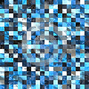 Blue black tiles