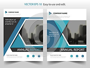 Blue black Vector annual report Leaflet Brochure Flyer template design, book cover layout design, abstract business presentation