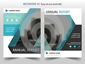 Blue black Vector Brochure annual report Leaflet Flyer template design, book cover layout design, abstract business presentation