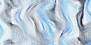 Blue black white veil color transitions pattern. Colorful dynamics surface. Color streaks background. Colored smooth blending