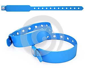 Blue blank bracelet on white