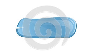 Blue blank interface object in cartoon style