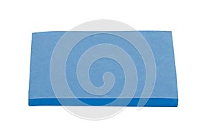 Blue blank post-it notes isolated