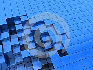 Blue blocks background