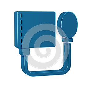 Blue Blood pressure icon isolated on transparent background.