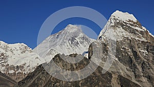 Blue blue sky over Mount Everest