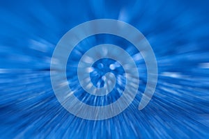 Blue blur abstract speed background, abstract zooming effect for background