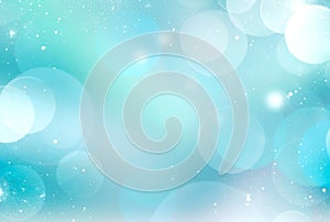 Blue blurred holiday background.