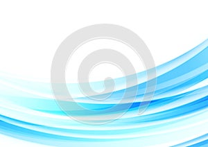 Blue blurred smooth waves abstract background